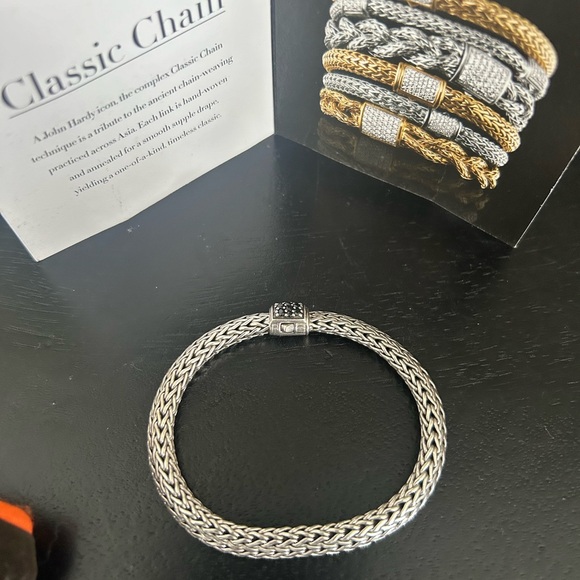 John Hardy classic chain bracelet silver and onyx - Picture 3 of 5
